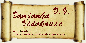 Damjanka Vidaković vizit kartica